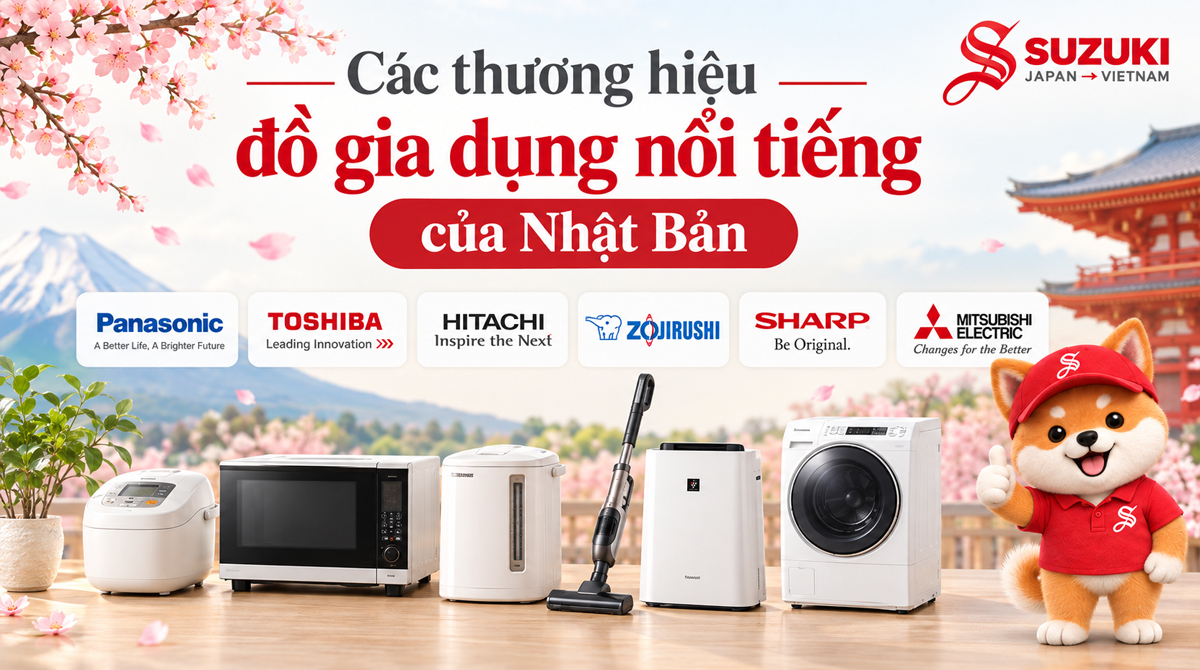 Các thương hiệu đồ gia dụng Nhật cũ