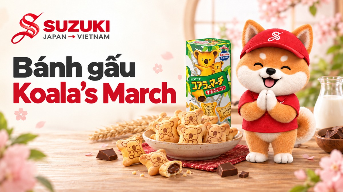 Bánh gấu Koala's March là những hình chú koala trên từng chiếc bánh